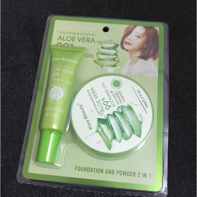 Bộ trang điểm lô hội Kiss Beauty Smoothing & Moisture Aloe Vera | BigBuy360 - bigbuy360.vn