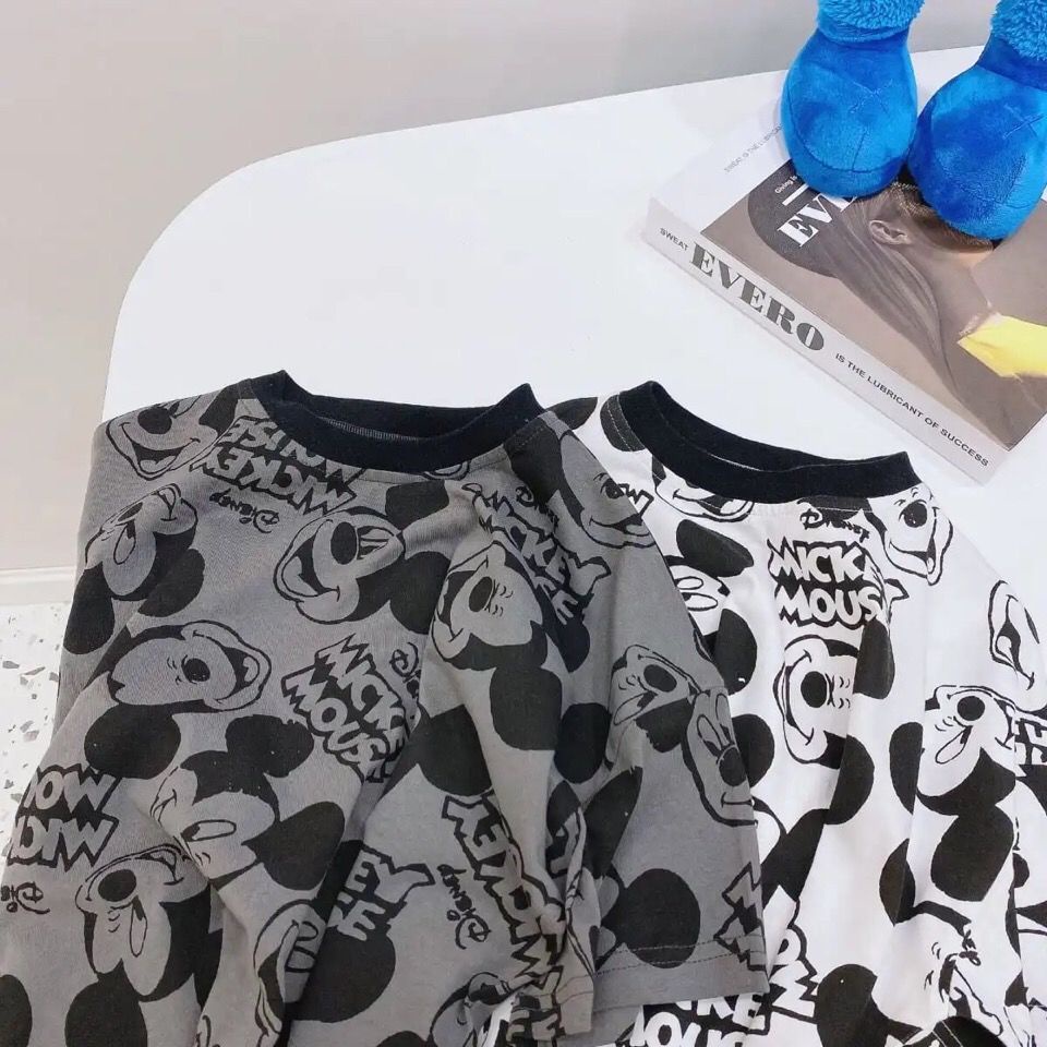 Áo Thun Ngắn Tay In Họa Tiết Hoạt Hình Xinh Xắn Theo Phong Cách Mùa Hè Hàn Quốc Dành Cho Bé