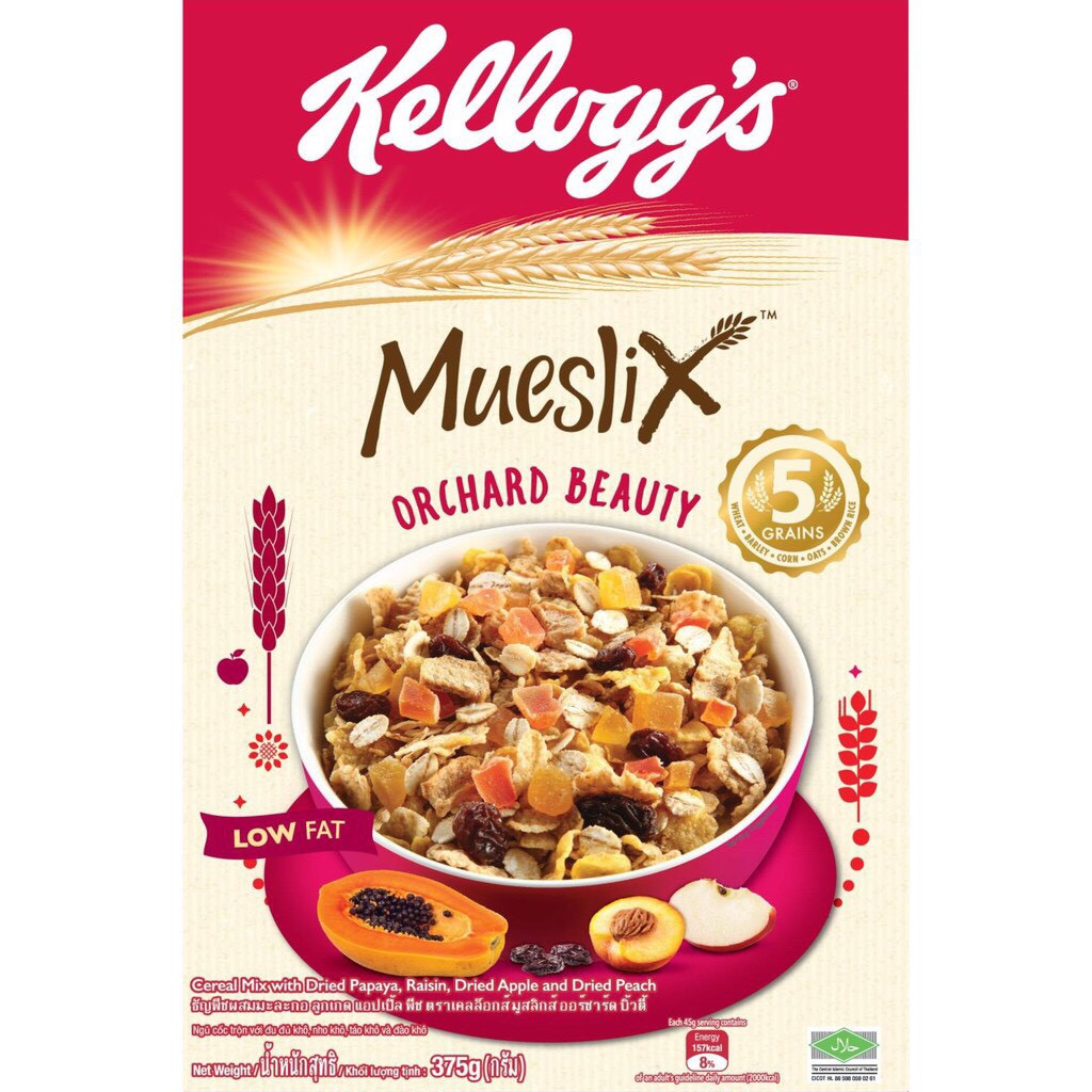  Ngũ cốc dinh dưỡng Kelloggs Mueslix Orchard Beauty 375g