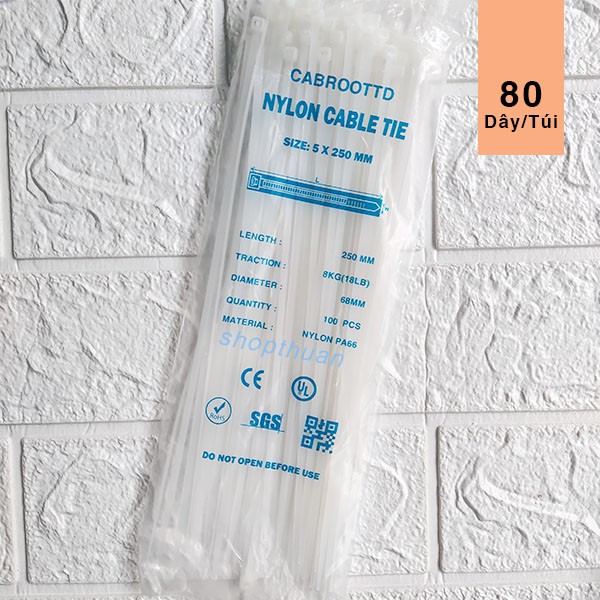 Dây Rút Cáp Nhựa Đa Năng Loại 25 Cm