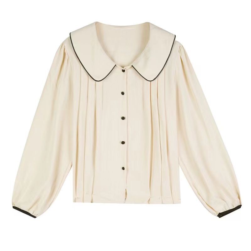 Áo Sơ Mi Nữ Tay Dài Cổ Búp Bê Thời Trang Hàn Quốc Xinh Xắn