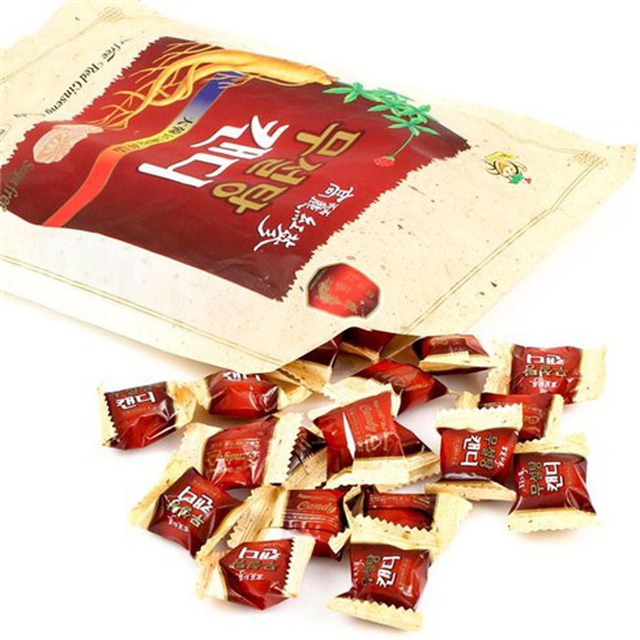 Kẹo Sâm Hàn Quốc Không Đường, Kẹo Sâm Cao Cấp Gói 500gr