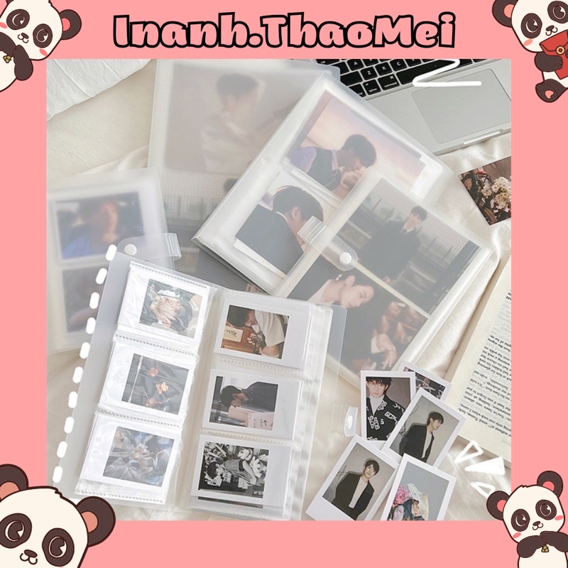 Cuốn Album Ảnh/Bưu Thiếp 3inch Bề Mặt Nhám Sức Chứa Lớn