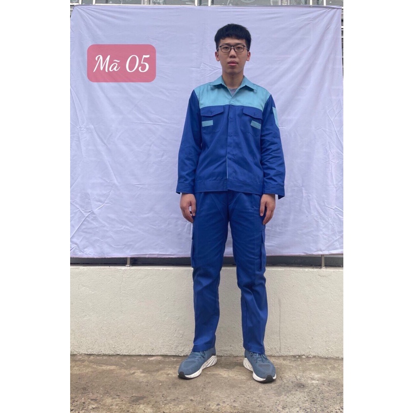 Bộ bảo hộ lao động may kỹ, quần áo bảo hộ lao động hàng đẹp M05