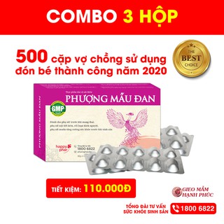 COMBO 3 HỘP PHƯỢNG MẪU ĐAN 40 viên TIẾT KIỆM 110K điều hòa kinh nguyệt