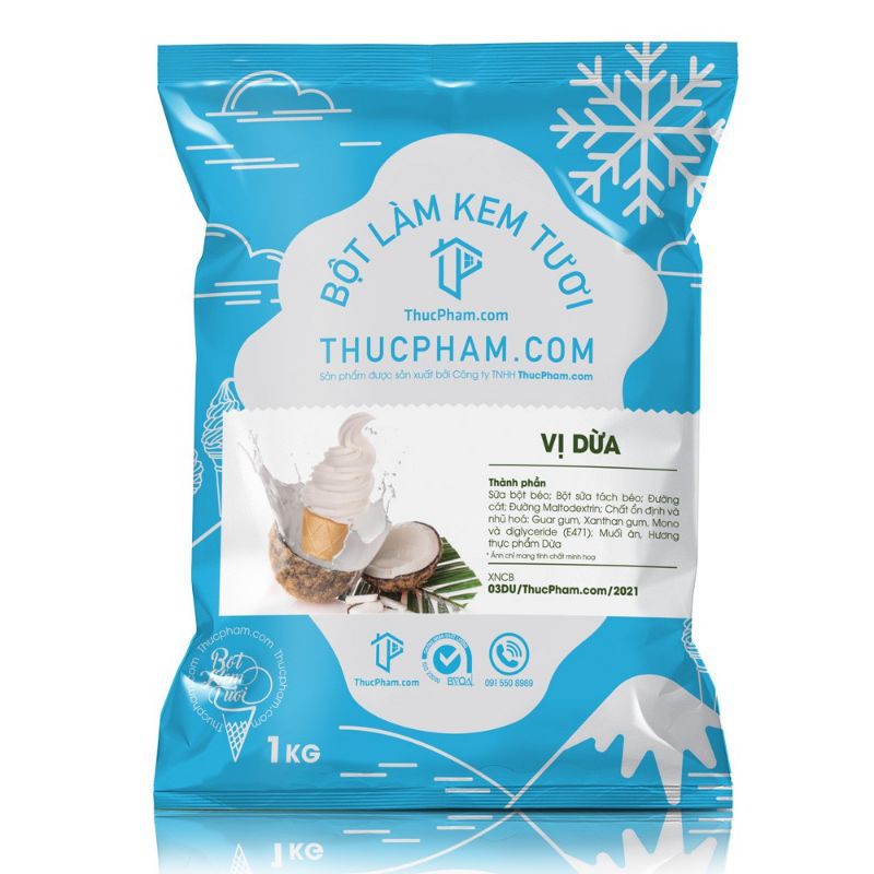 Bột Làm Kem Tươi THUCPHAM.COM Vị Dừa