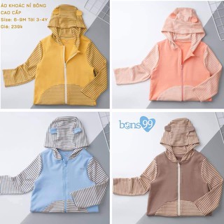 áo khoác nỉ 4 màu oganic cotton có mũ [bons99]