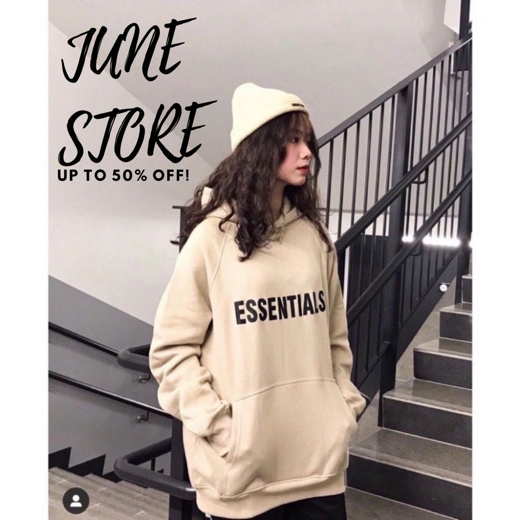 Áo hoodie essentials nỉ bông Cotton Dày Dặn POCAHOUSE LOẠI 1