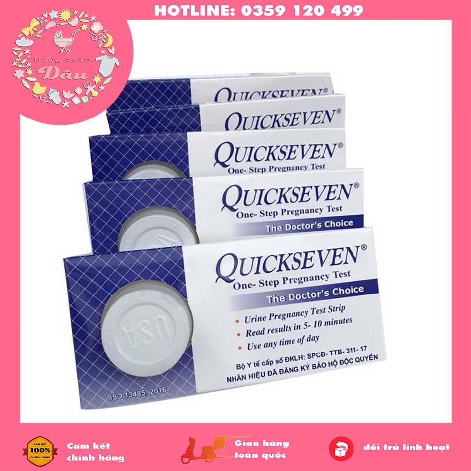 Que thử thai Quickseven test 2 vạch chính xác - test thử thai hai vạch sớm nhanh hiệu quả nhanh