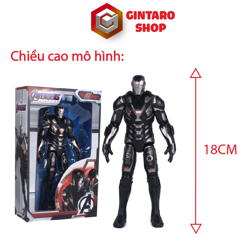 Mô hình Iron Man War Machine cao cấp , Đồ chơi mô hình người sắt đen iron man GINTARO SHOP