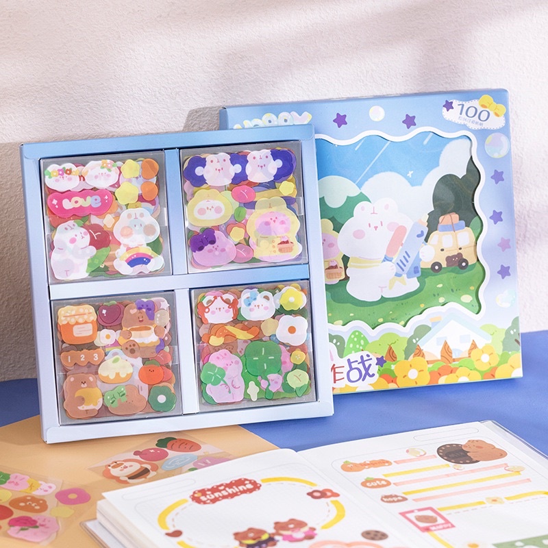 🎈Set 100, 200 sticker bong bóng