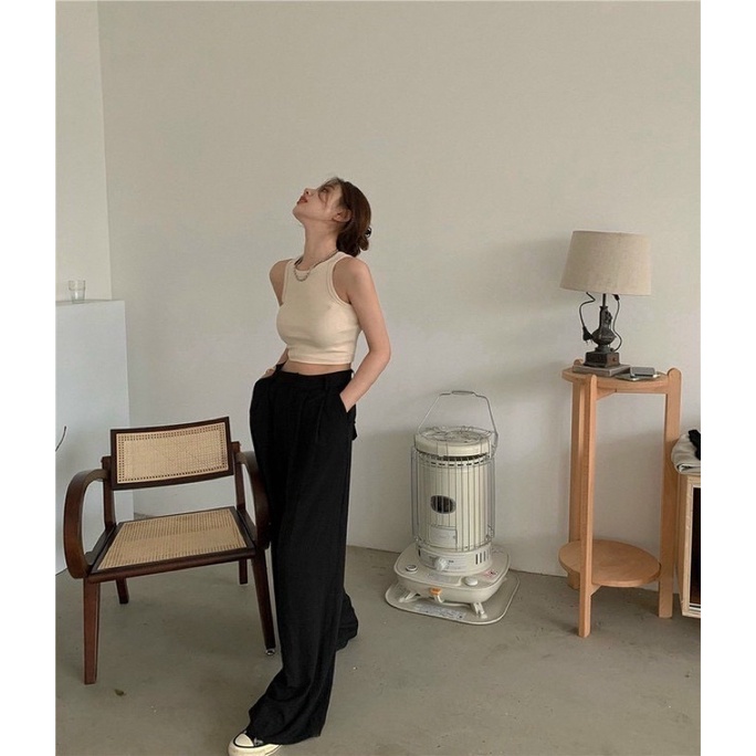 Áo croptop ba lỗ ngược (ảnh thật/ có sẵn)