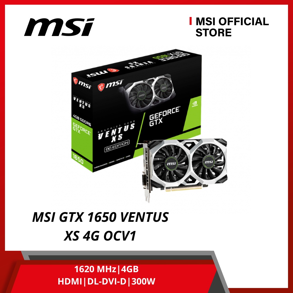 Card màn hình MSI GTX 1650 VENTUS XS 4G OCV1 - Hàng Chính Hãng