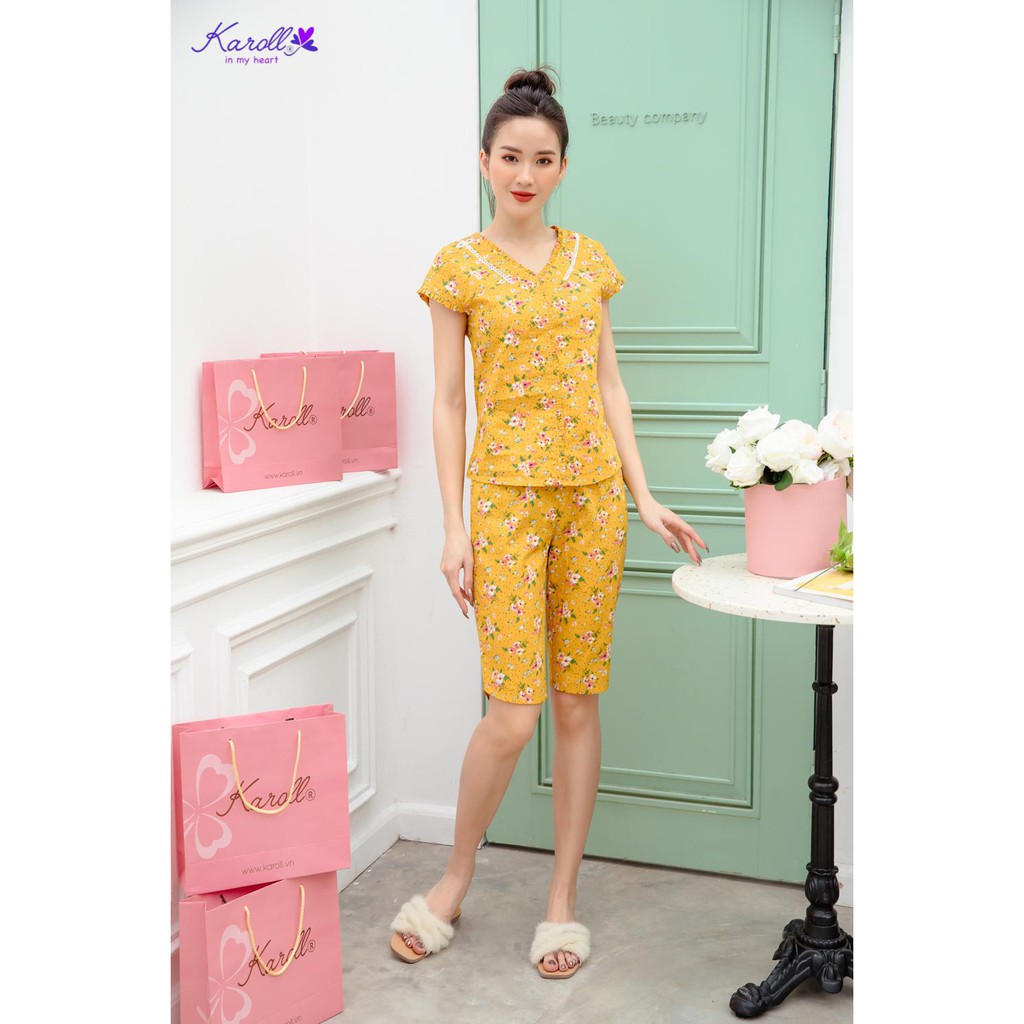 Đồ bộ mặc nhà Karoll - quần lửng tay cộc ( NH 19.239, nhiều màu )