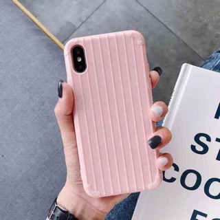 Ốp vali xanh-đen-hồng trơn iphone