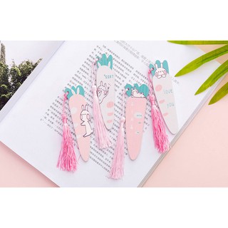 Bookmark Gỗ Thỏ Hồng