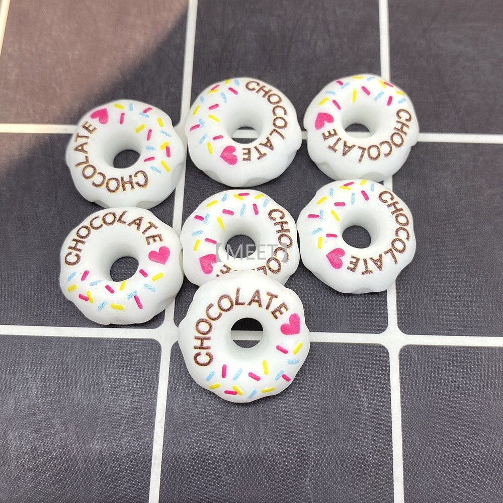 1 Gói Vật Liệu Resin Hình Bánh Donut Làm Trang Sức Thủ Công DIY