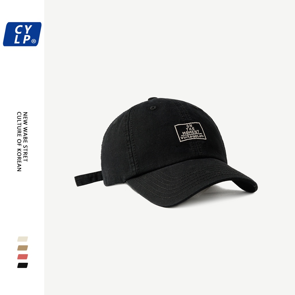 Nón Lưỡi Trai Mềm Thêu Chữ Tiếng Anh Phong Cách Đường Phố Hàn Quốc