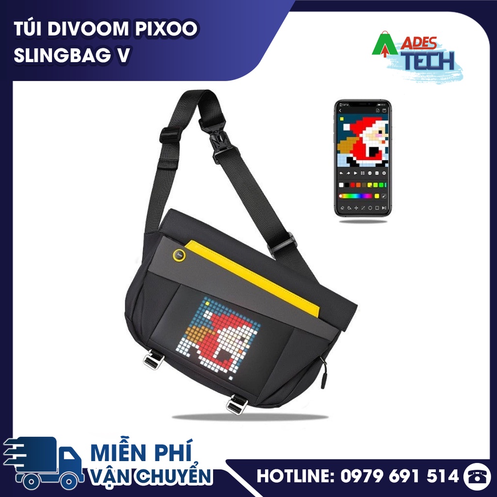 Túi Divoom Pixoo Slingbag V | Túi Đeo Thông Minh, Hiển Thị Màn Hình Led, App Divoom - NEW 2021