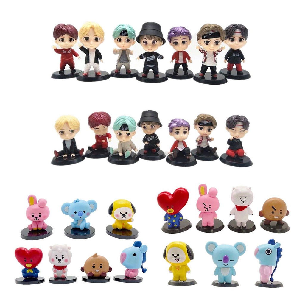 CHOOKEY Set 7 Mô Hình Nhân Vật Hoạt Hình BTS21