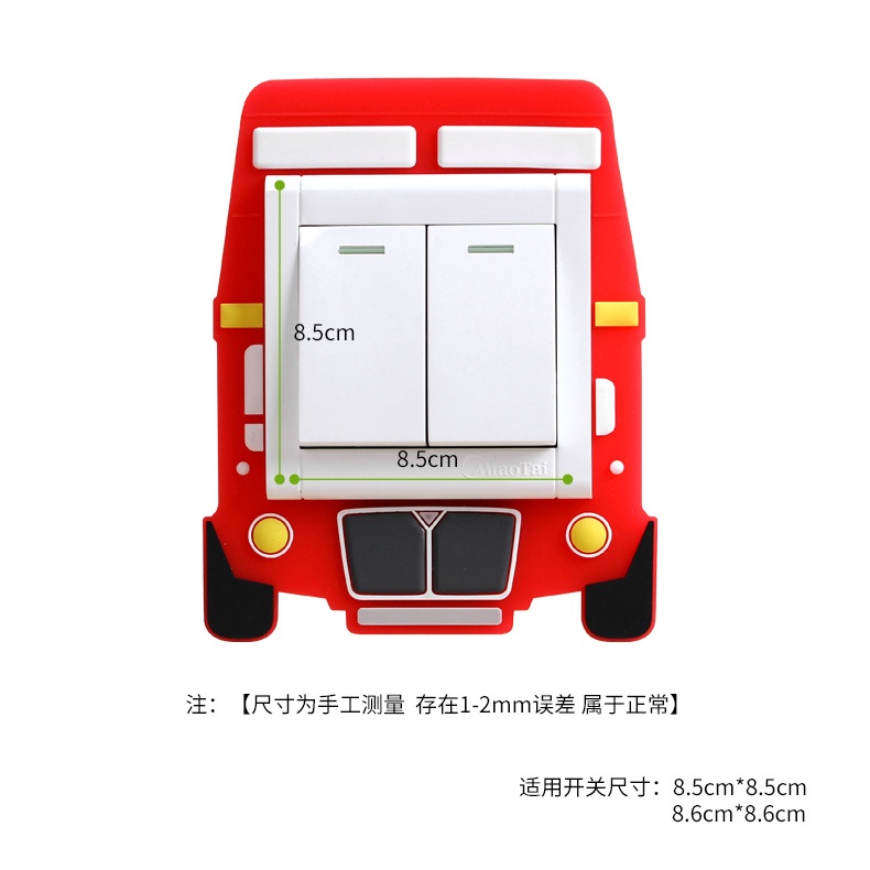 Miếng Dán Công Tắc Điện Bằng Silicon Họa Tiết Hoạt Hình Màu Dạ Quang Chống Thấm Nước