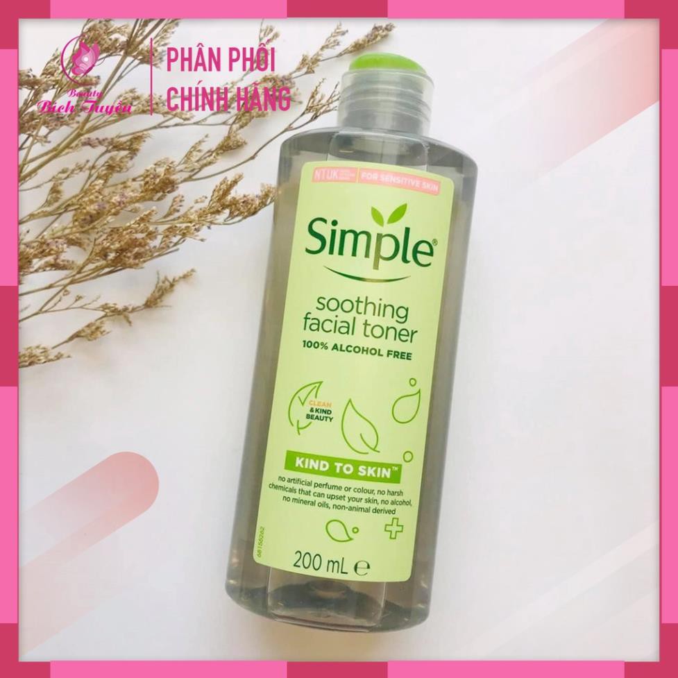 Nước Hoa Hồng SOOTHING FACIAL TONER SIMPLE cân bằng ẩm cho da 200ml | BigBuy360 - bigbuy360.vn