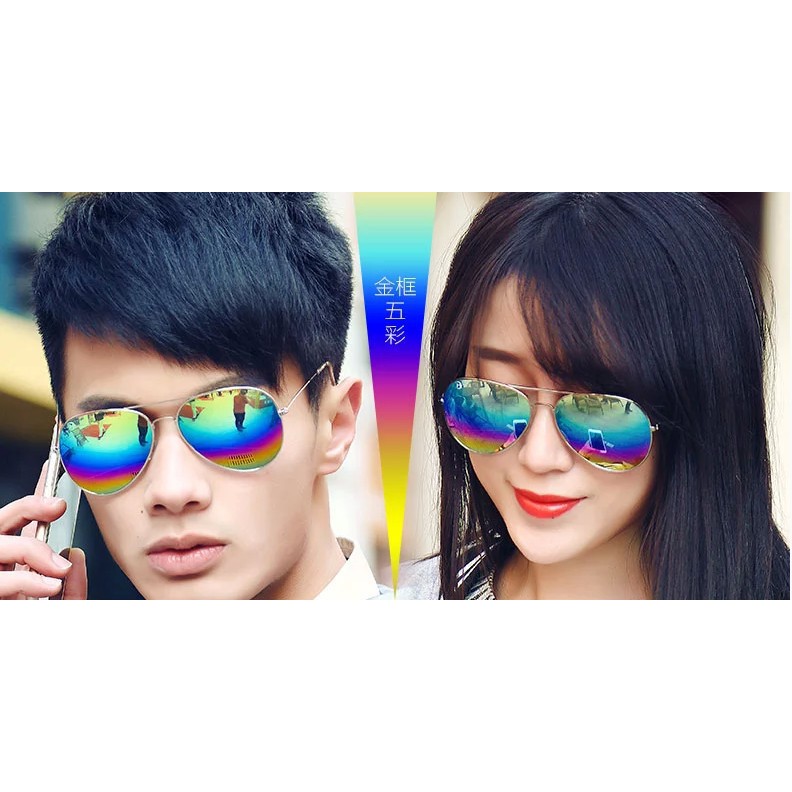 Kính mát tráng gương UNISEX 7 màu thời trang - phong cách