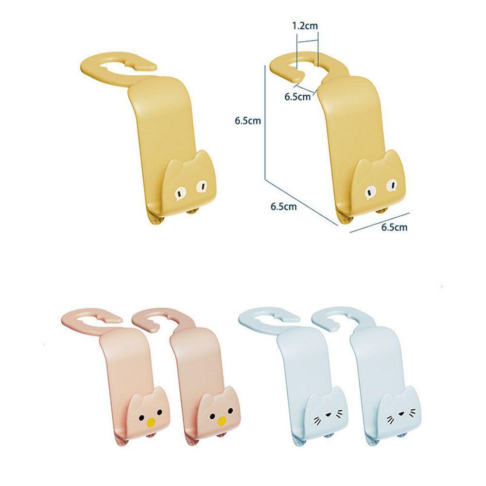 Set 2 móc treo đồ gắn tựa đầu sau ghế ngồi xe hơi bền bỉ phổ biến nhiều màu sắc sáng tạo đa năng chất lượng cao