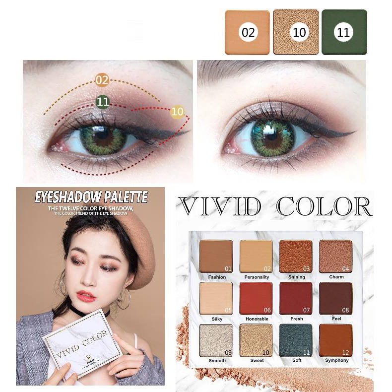 Bảng Màu Mắt Novo Vivid 12 Màu