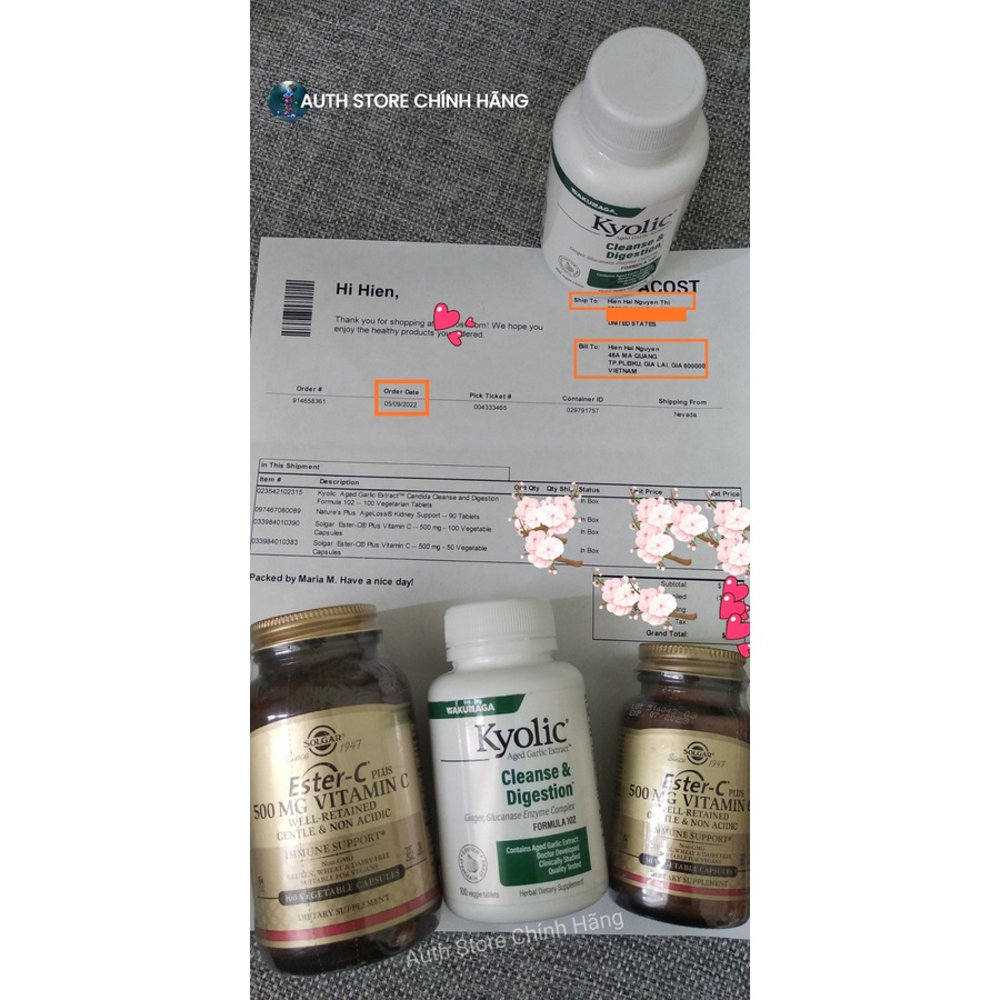 Hỗ trợ kiểm soát nấm Candida và tiêu hóa Kyolic Formula 102