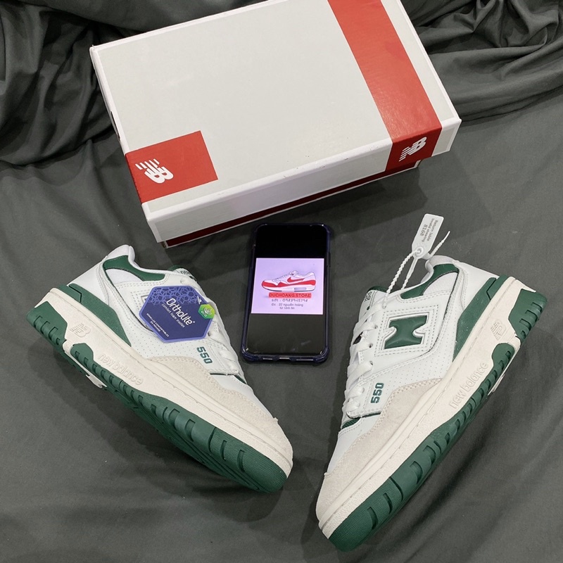 GIÀY NB 550 XANH TRẮNG SC [ FUll BOX+ FREE SHIP]