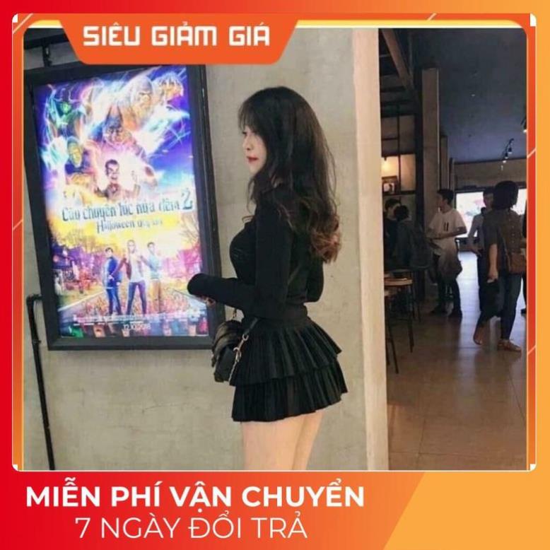 Chân váy ngắn 2 tầng xếp ly | Chân váy Bèo Cát Lụa - Hàng Cao Cấp FREESHIP ELLY CLOTHING1
