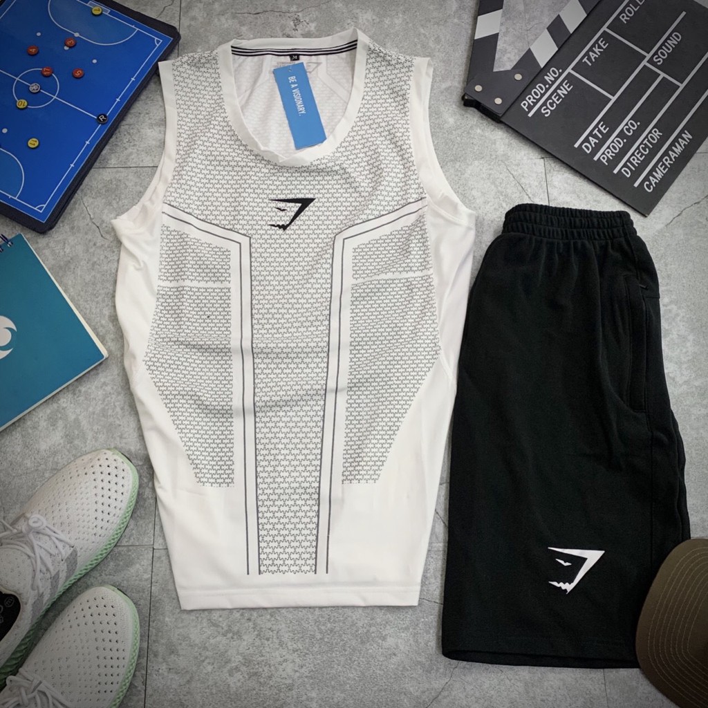 Bộ Đồ Tập Gym Nam Sát Nách - Bộ Quần Áo Thể Thao Nam Cá Mập BTTA06 Ép Vân Độc Đáo Vải Dày Dặn | BigBuy360 - bigbuy360.vn