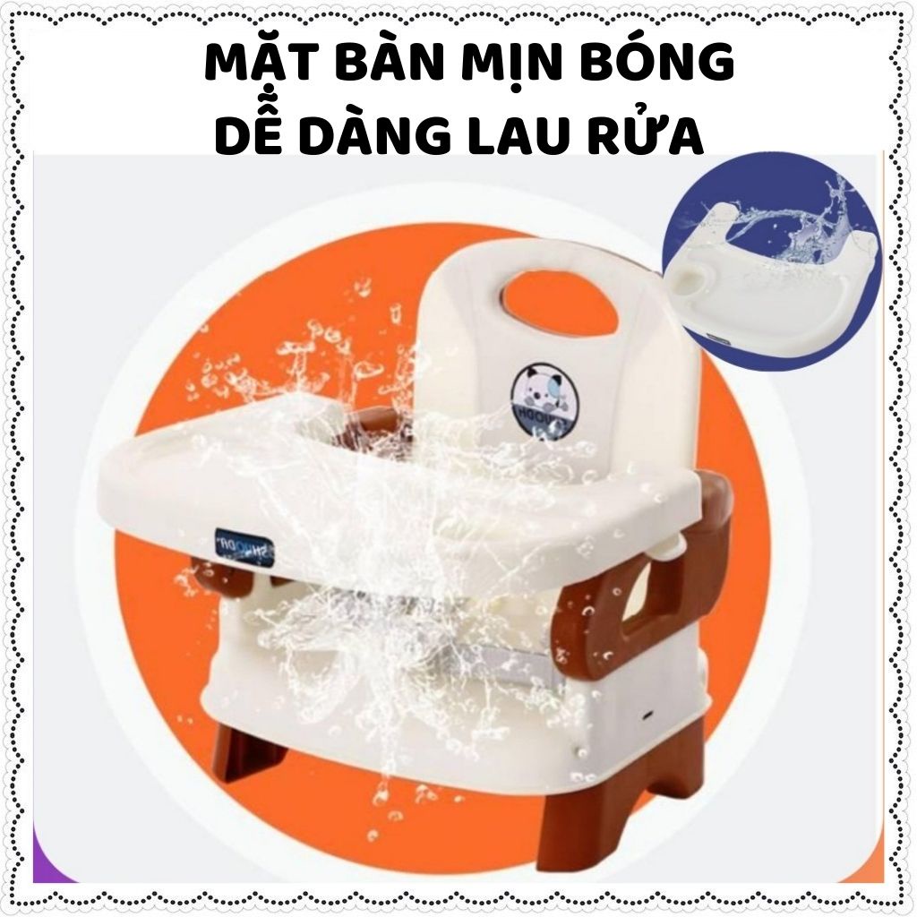 Ghế ăn dặm cho bé Shuoda hình gấu 2 chế độ ngồi ăn dặm kiểu nhật và BLW cho bé từ 6 tháng chính hãng Zozon phân phối