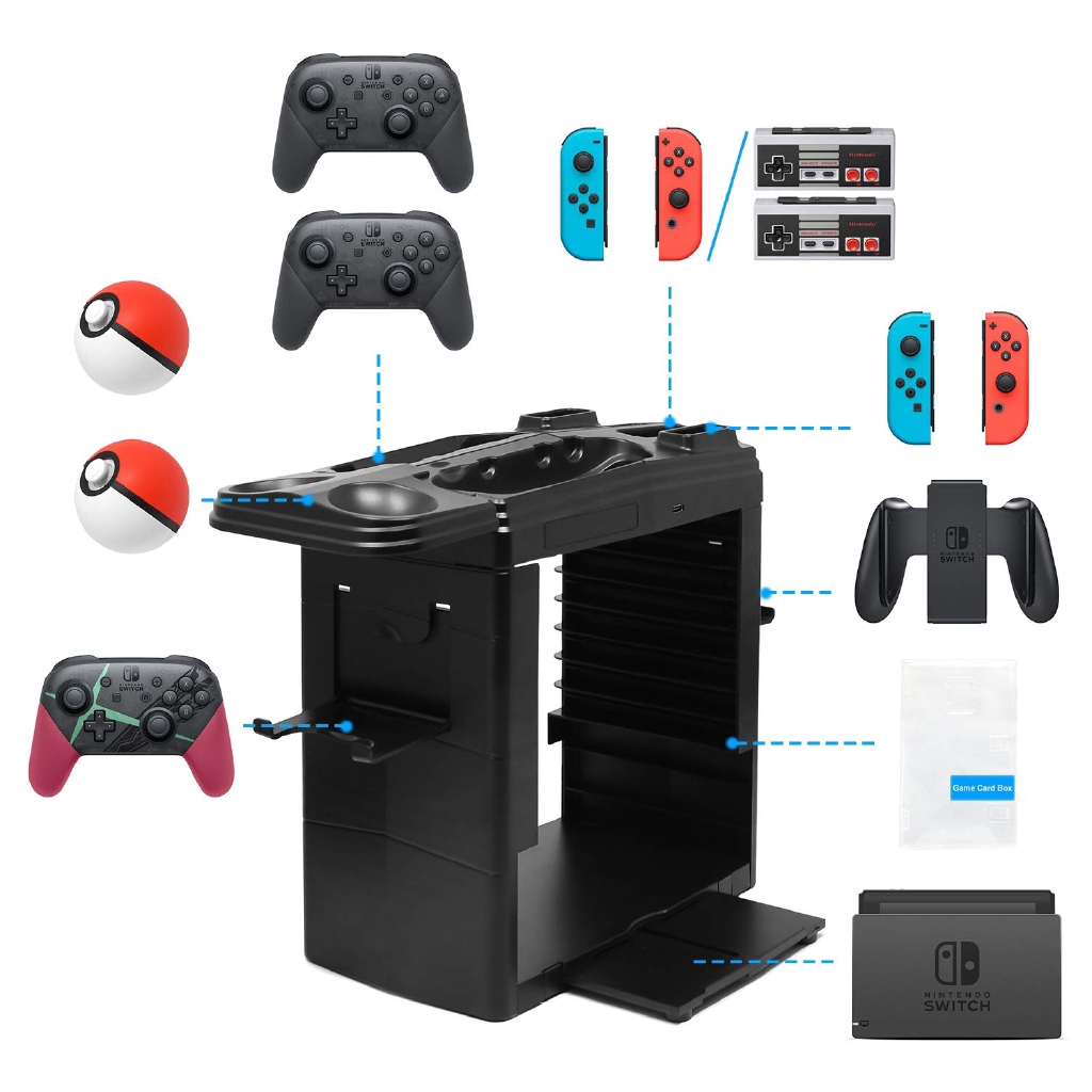 Đế sạc chuyên dụng cho máy chơi game Nintendo Switch Pro / Joycon / PokeBall