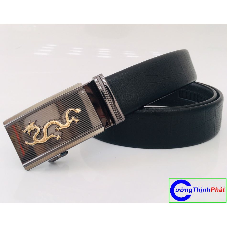 Dây nịt, thắt lưng nam mặt trượt khóa tự động cao cấp