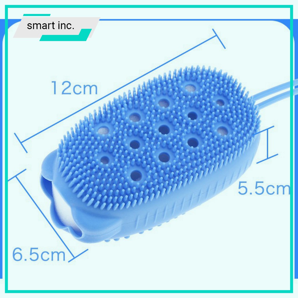 Bông Mút Tắm Tạo Bọt Biển Silicon Có Gai Chà Lưng Siêu Mềm Tắm Rửa