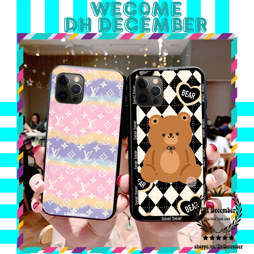 Ốp lưng IPhone 13 PRO / 13 PRO MAX in hình 3D GẤU HỒNG-GẤU BE3R -XINH XẺO CỰC ĐẸP