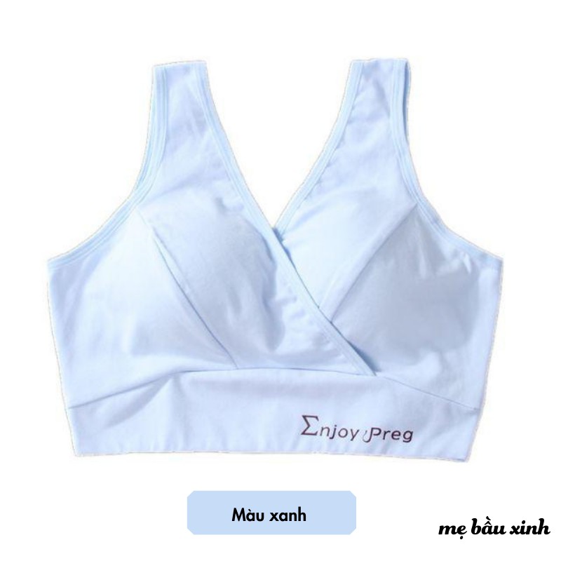 Áo lót bầu và sau sinh cho con bú cotton cao cấp kèm đệm ngực -Thương hiệu Enjoy Preg