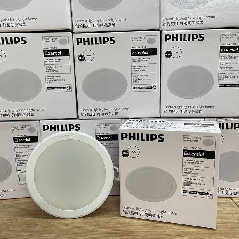 COMBO Mua 4 tặng 1 Đèn LED âm trần Philips Downlight Meson 59202 7W 6500K - Ánh sáng trắng