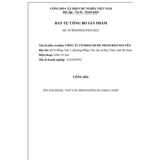 Ngũ Cốc Dinh Dưỡng Hi Family -  Cho mẹ bầu,mẹ sau sinh và người lớn tuổi