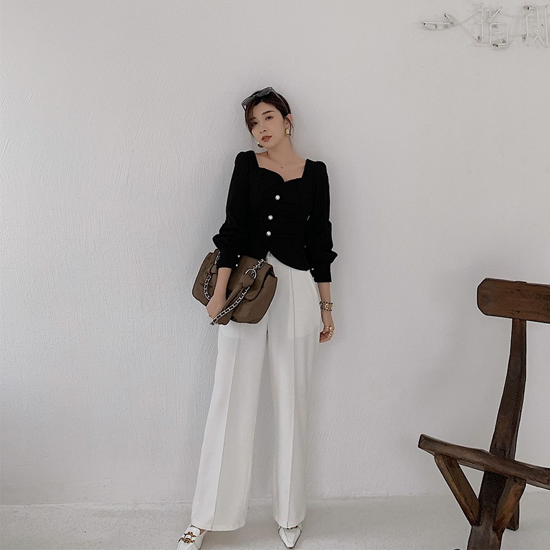 Áo sơ mi cao cấp - sơ mi nữ kiểu dáng thiết kế 3 khuy vải xước Hàn Quốc - 2ENDSHOP