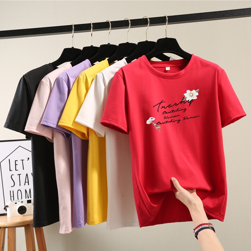 Áo thun NRVP tay ngắn dáng rộng phong cách Hàn Quốc thời trang mùa hè 2022 dành cho nữ