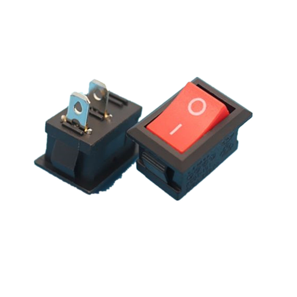 5 công tắc bật tắt Kcd1-101 Ac 6a 250v 2 chân I/O Spst 15x21mm