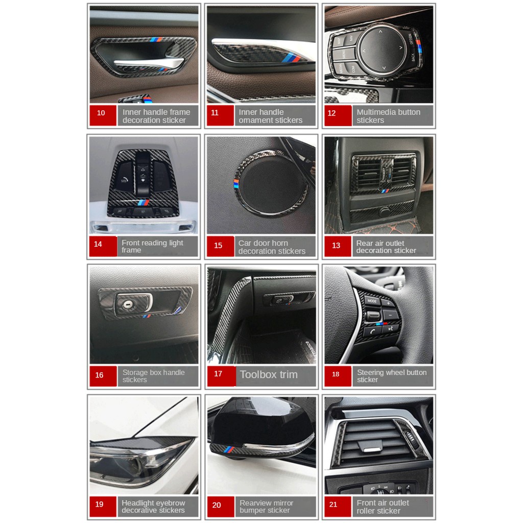 Dải sợi carbon trang trí nội thất xe hơi bmw 3 series 320li 325i 3 series gt4 series