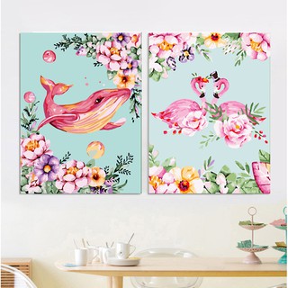 ART8S Tranh tô màu theo số, sơn dầu số hóa, tự vẽ, được căng sẵn khung gỗ canvas.