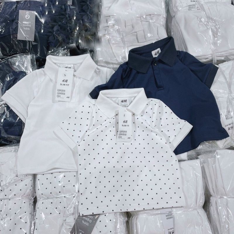 Áo polo bé trai bé gái, áo phông có cổ chất cotton gai trẻ em mềm mịn, thoáng mát, thời trang, basic