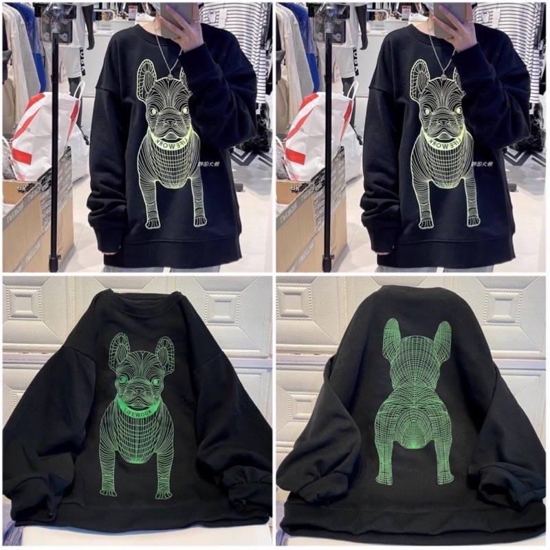ÁO SWEATER UNISEX Freesize , Áo Nỉ Thụng Tay Phồng (Hàng Có Sẵn , Ảnh Thật)