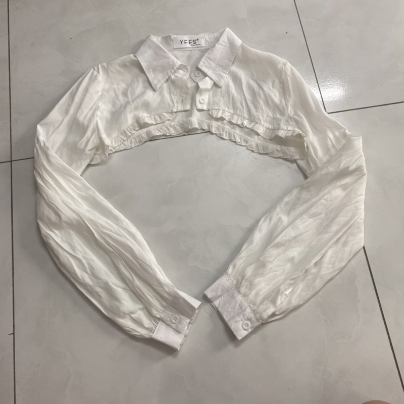 Pass set đầm hoa cúp ngực phối sơ mi tiểu thư ulzzang size s