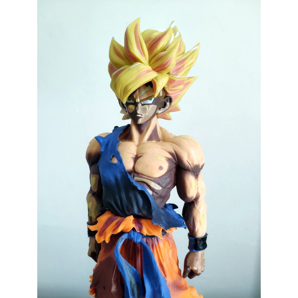 [35cm] Mô Hình tượng Nhân Vật Son Goku Super Saiyan SMSP bản màu 2D manga dimension Figure Goku Dragon Ball ss2 SMSP